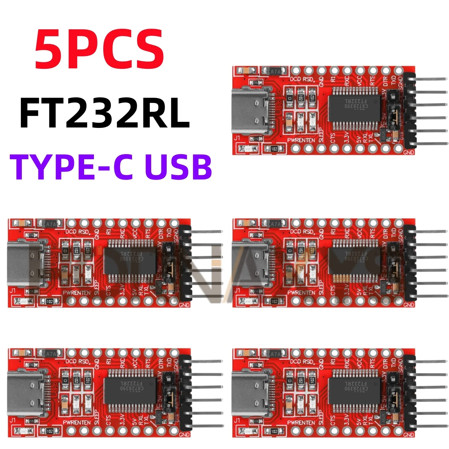 1-10 SZT./FT232RL FTDI USB 3.3V 5.5V do TTL Adapter Szeregowy Moduł dla Arduino FT232 Pro Mini Port USB DO TTL 232 Mini / USB Typu-C — zdjęcie produktu 5