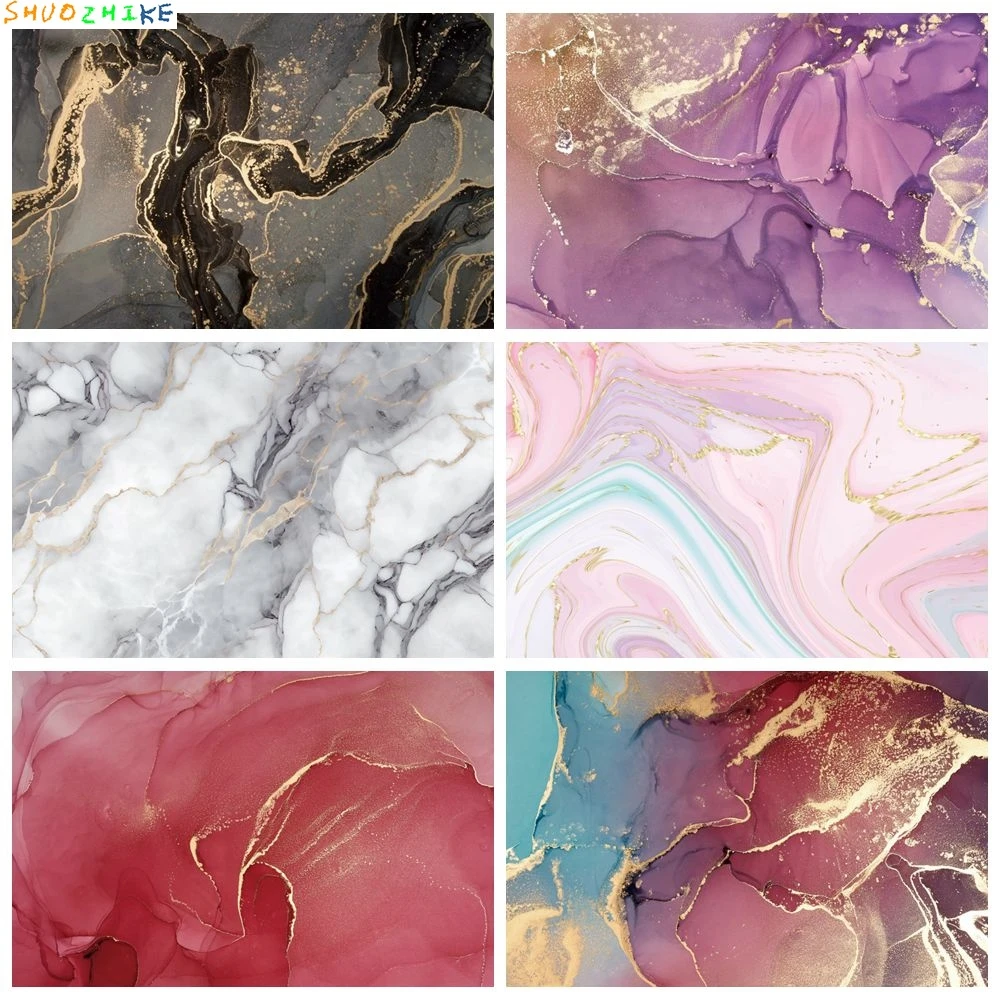 

Marble Texture Backdrops Black White Color Pattern Baby Shower Food Jewelry Cosmetics Makeup Paragraphy Background Decor Banner