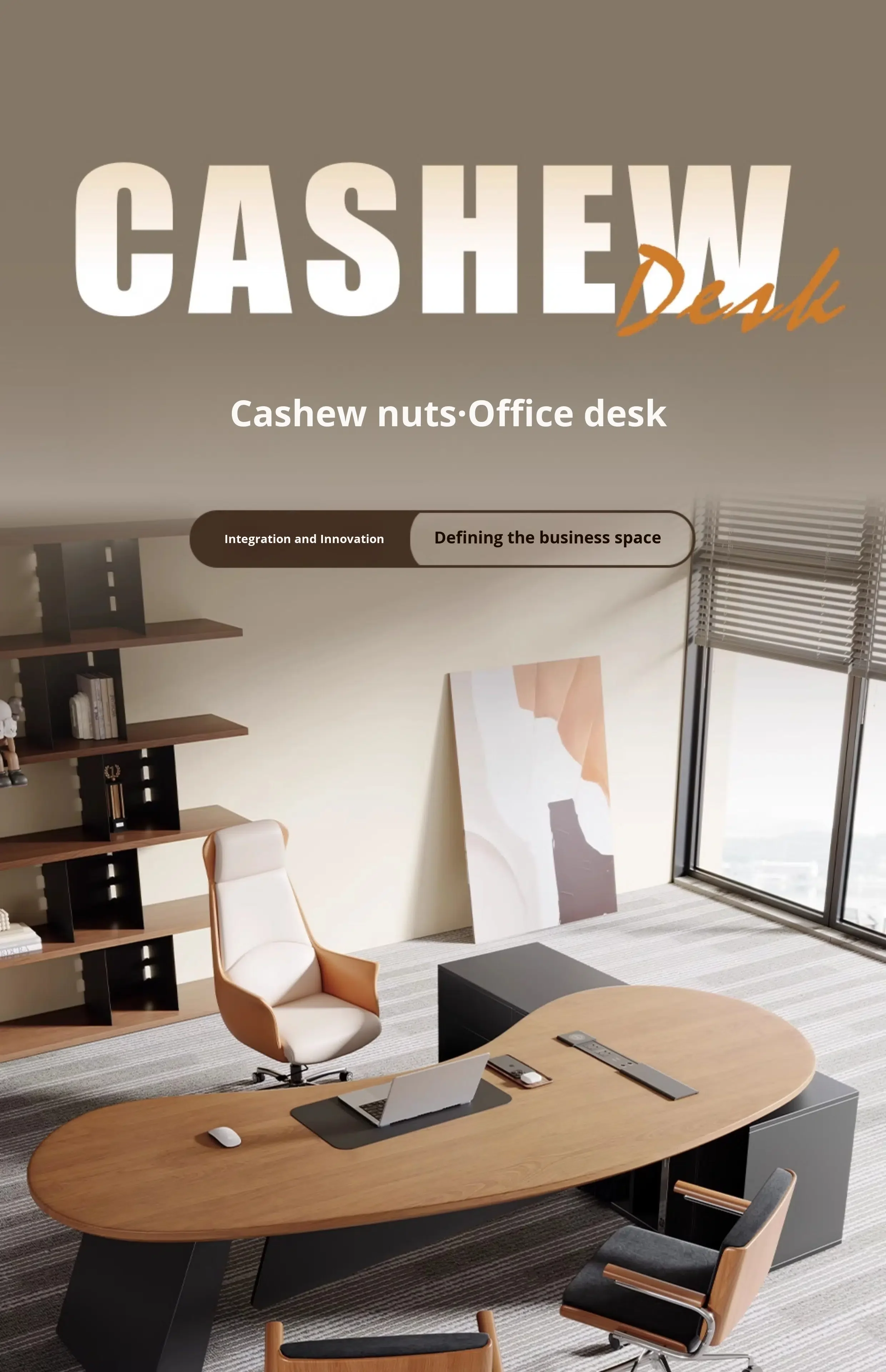 &* Solid Wood Boss Office Desk Light Luxury Modern High-end Manager Computer Desk Supervisor Table China Origin Commercial Use 2