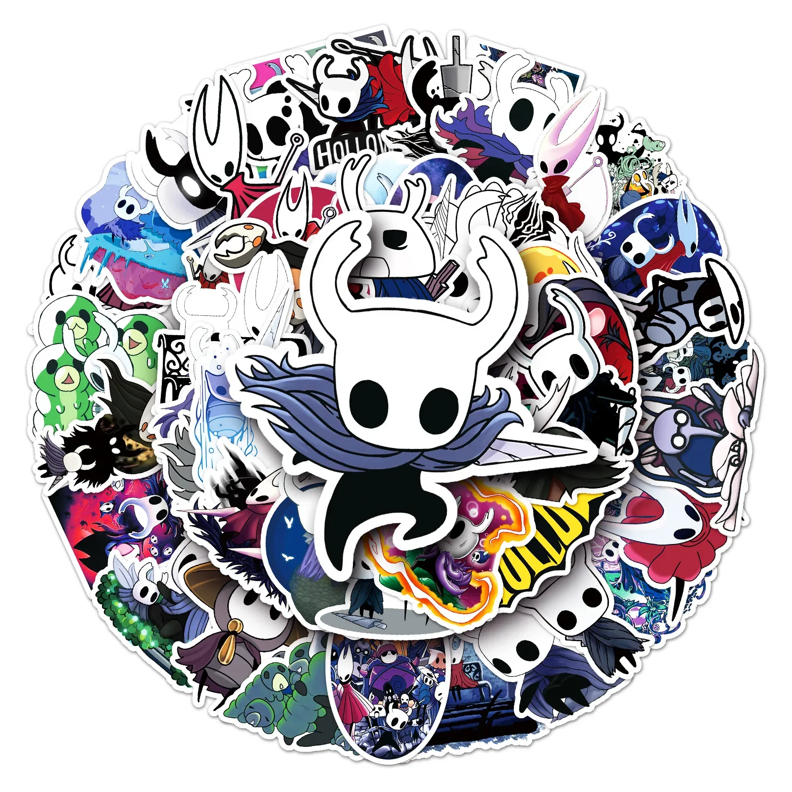 10/30/50PCS Hollow Knight Cartoon Game Graffiti Stationery Stickers Toy Decoration Notebook Kids Gift PVC Waterproof Wholesale