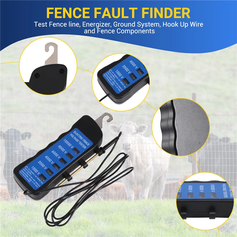 

AC23-Ranch Fence Voltage Tester 1000V Electronic Fence Voltage Tester,Yard Fencing Tester