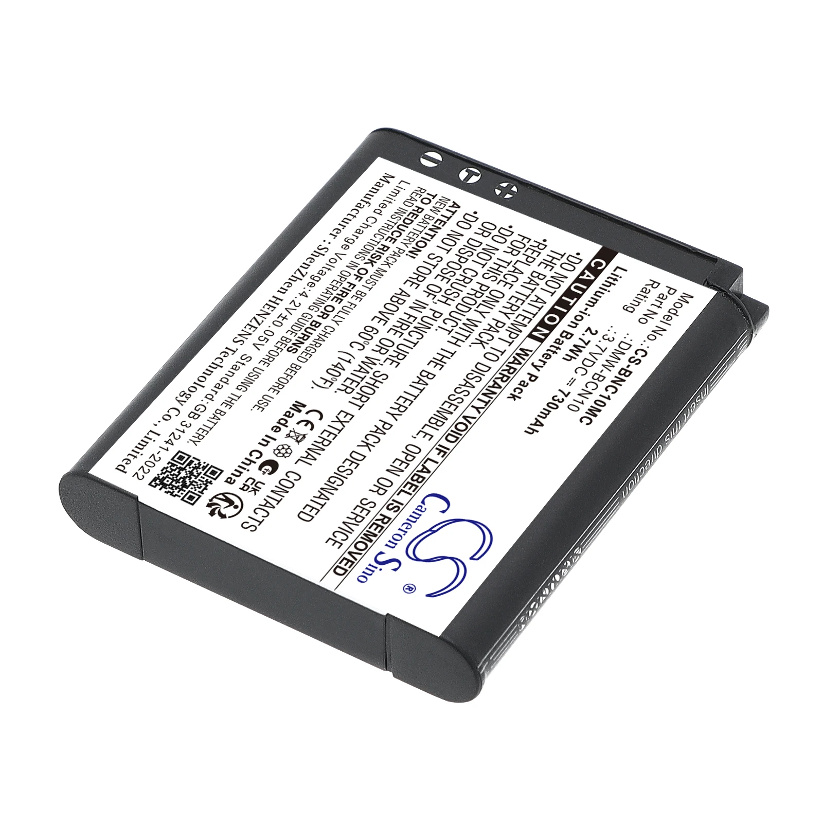 Battery for Leica,Panasonic C,V-LUX50 PN:BP-DC14,BP-DC14-E,BP-DC14-U (730mAh) 3.7V