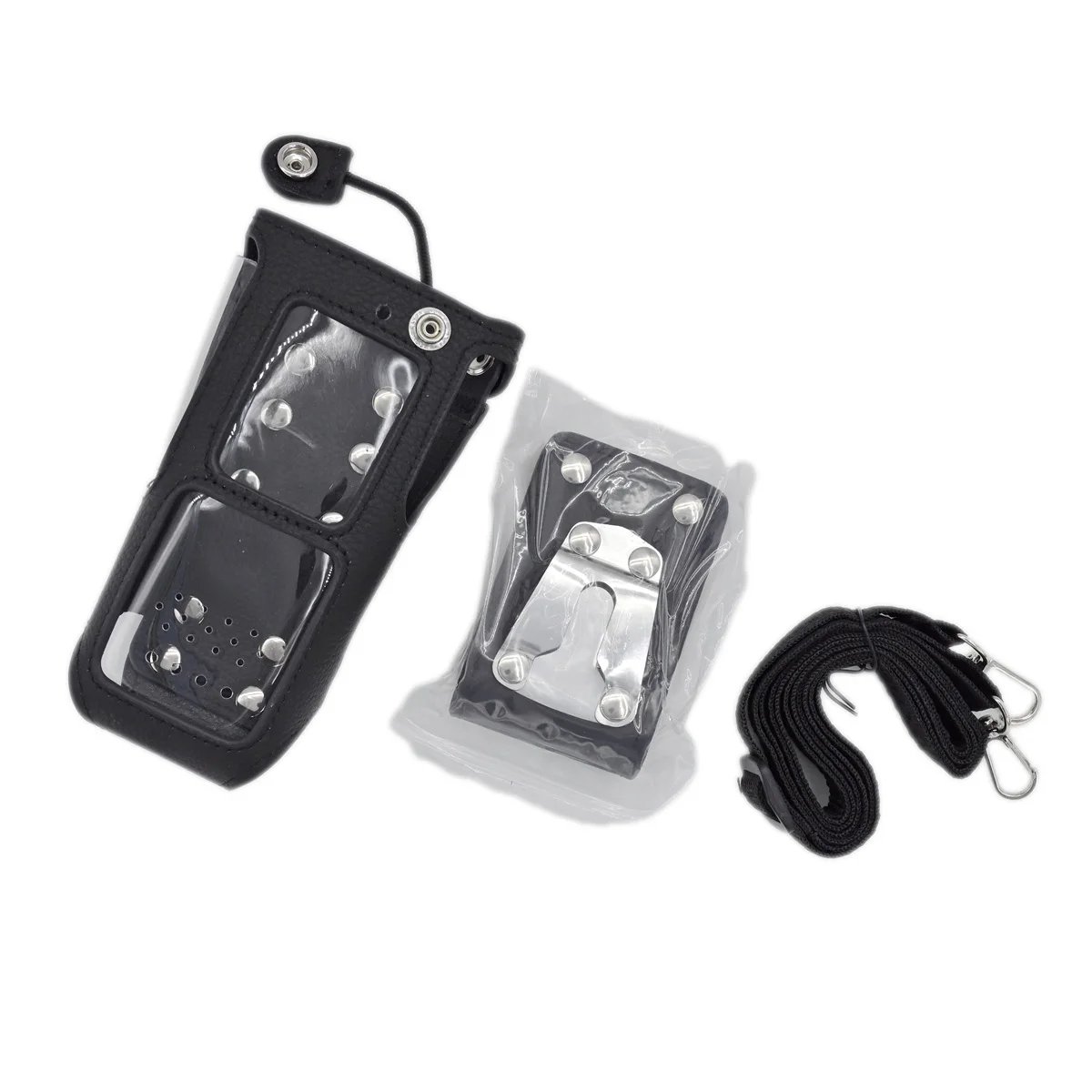 Leather Holster Shoulder Bag Case for HYT HP600 HP700 HP680 HP780 Digital DMR Two Way Radio Sholder Strap Holder Accessory