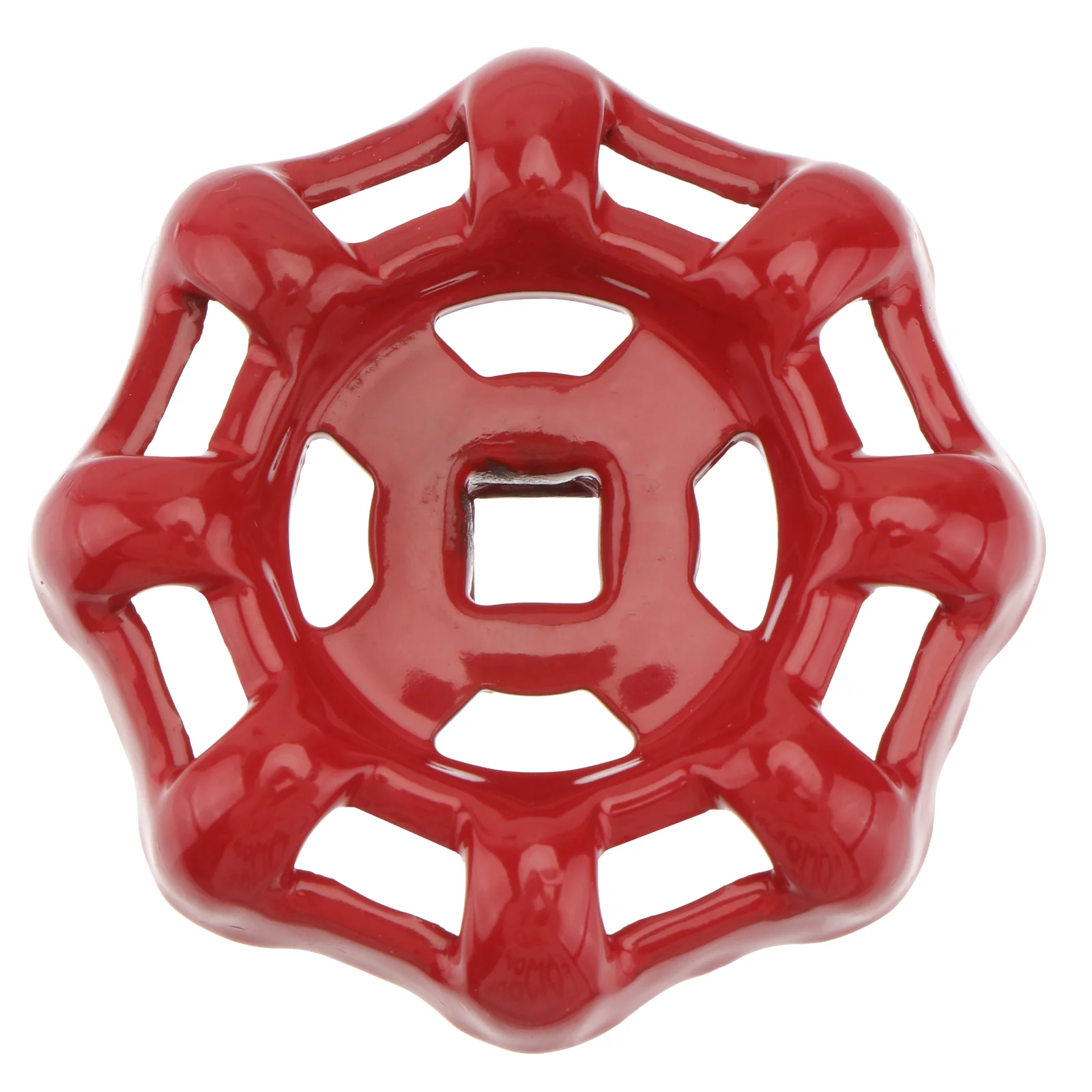 

6*6 Cast Iron Valve Handle Gate Valve Ball Valve Hand Wheel Shutoff Value Decorative Water Pipe Fittings (Red)