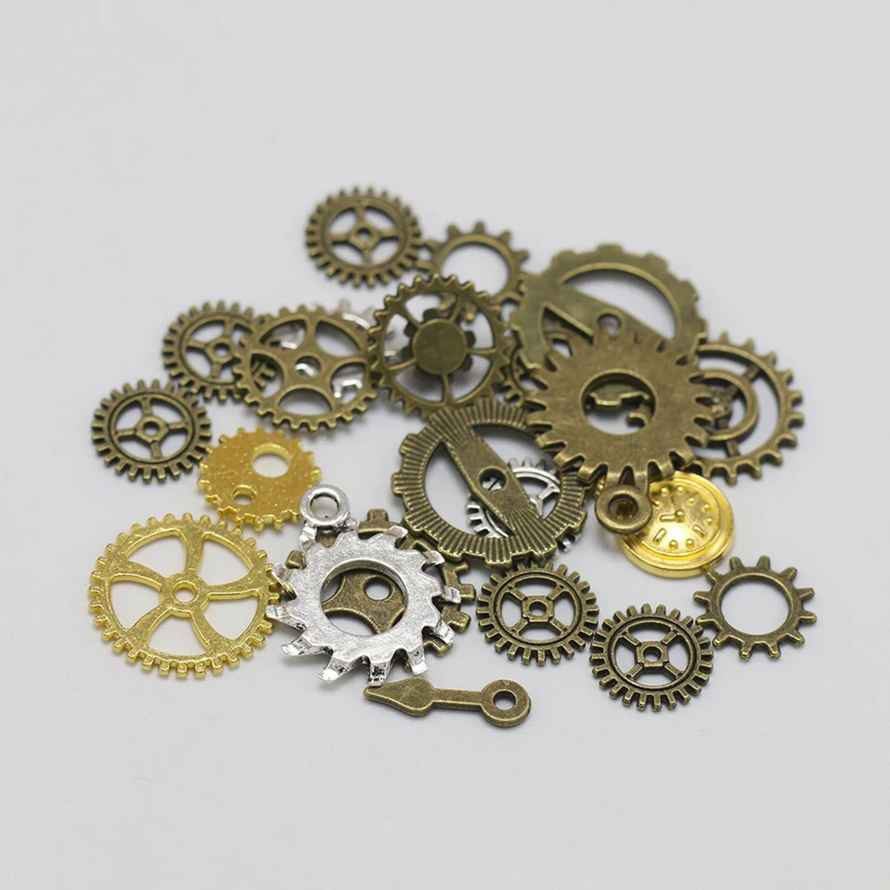 50 قطعة سحر والعتاد Steampunk أحجام مختلطة عجلة المعلقات DIY بها بنفسك صنع المجوهرات الاكسسوارات قلادة المفاتيح الإمدادات