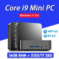 Mini PC Portátil Nuevo 2026, Intel Core i9, 16GB DDR4, 512GB SSD, USB 3.0, WiFi6, BT5.2, Mini Computadora de Escritorio