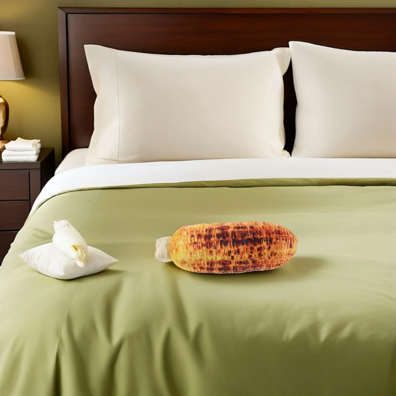 

Подушка в форме кукурузы: высокодетализированный дизайн, мягкая и удобная, необычная подушка-еда для дивана, кресла, пола, декоративная.