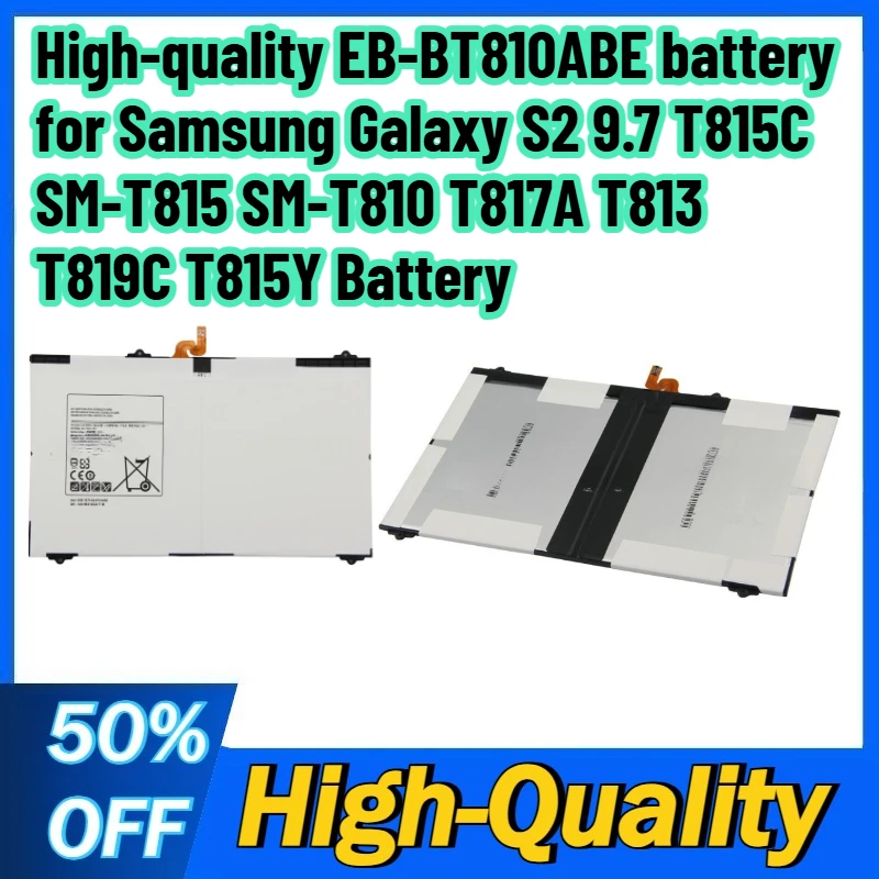 

Высококачественный аккумулятор EB-BT810ABE для Samsung Galaxy S2 9.7 T815C SM-T815 SM-T810 T817A T813 T819C T815Y