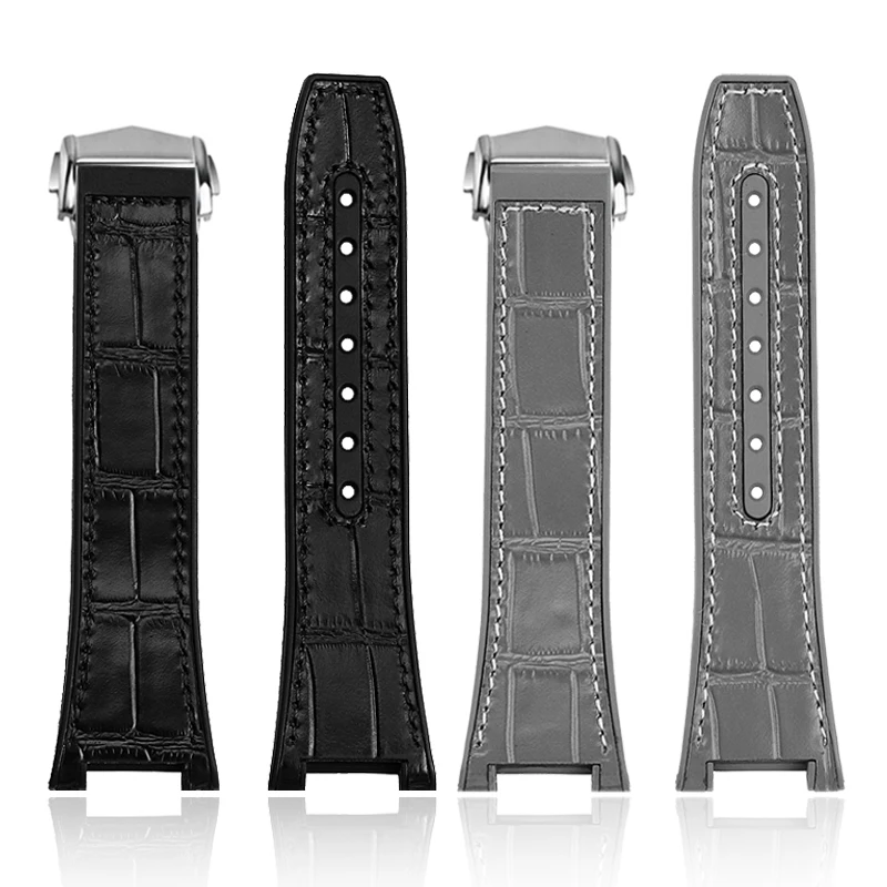 Riem Voor Ingenieurs Van Over De Hele Wereld De Concave Riem Voor Heren Iw328901 Iw328902 Vervangt De Siliconen Armband Van Koeienhuid