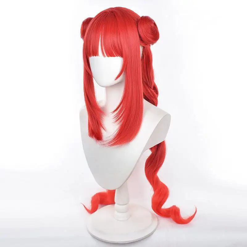 L-e-mail parrucca sintetica per capelli Genshin Impact Nilou parrucca Cosplay Breeze of Sabaa Nilou parrucche lunghe di colore rosso parrucca resistente al calore