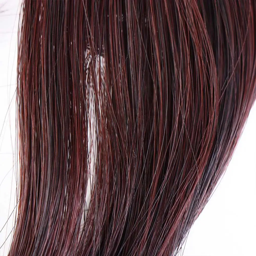 Heat Resistant Fiber Clip In Hair Extension Natural Hairpieces Front Neat Bang 3D Bangs Wig Straight Bangs Synthetic Air Bangs