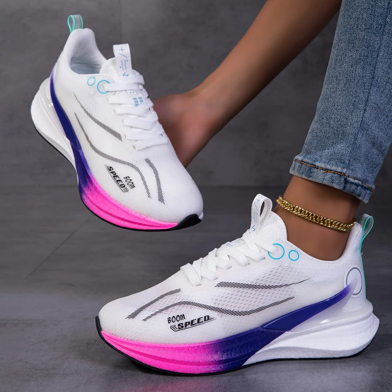 Popcorn Running Shoes Men's High-Quality Casual Sports Shoes Carbon Board Comfortable Women's Marathon Training Running Shoes