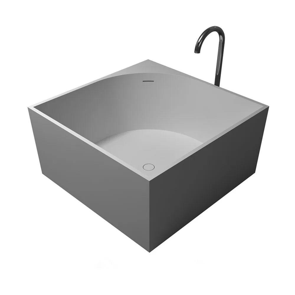 

41.3“ Freestanding Corian Matt White Tub Lavatory [Solid Surface Stone Bathtub] RS6549A