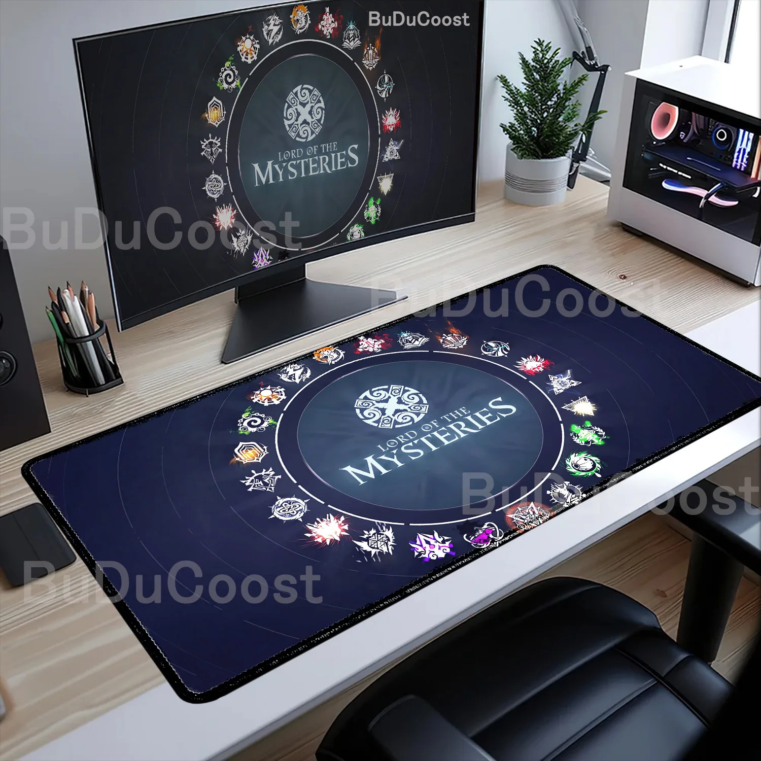 

HD Printing Mouse Pad PC Gaming Keyboard Pad Anime Mouse Mat Laptop Lord of The Mysteries Non-Slip Rubber Mousepad Large Deskmat
