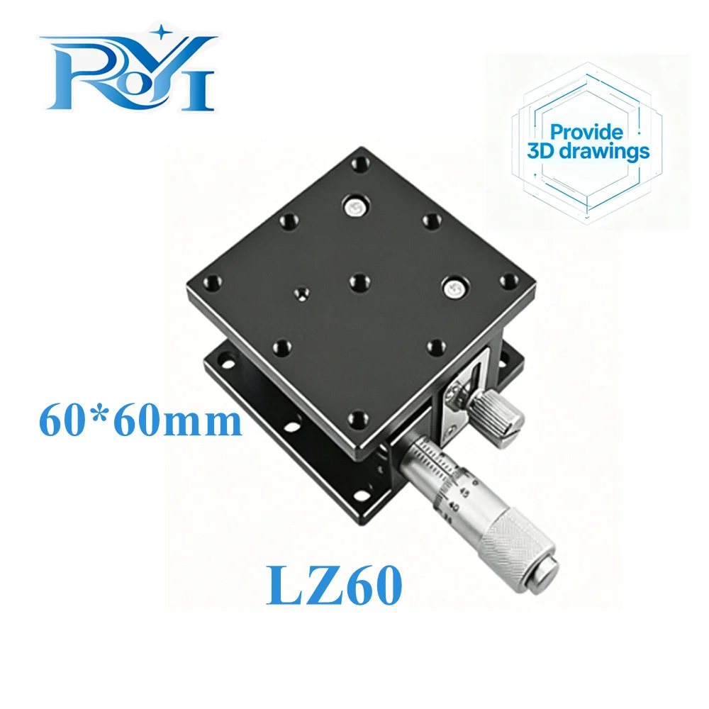 Z Axis 40mm60mm LZ40 LZ60 Sliding Table Optical Displacement Platform High Precision Fine‑Tuning Height Adjustable Lifting Stage