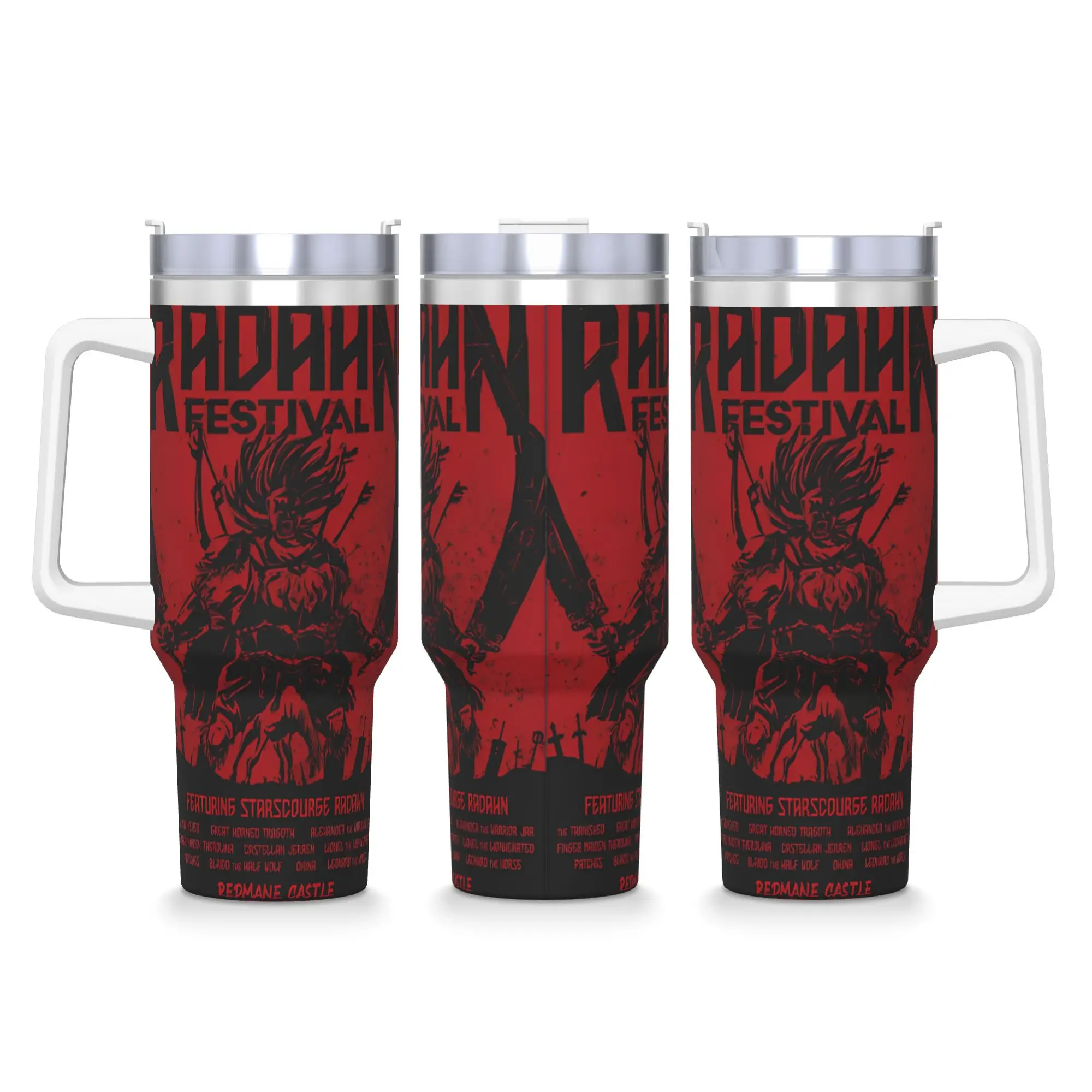Stainless Steel Tumbler The Tarnished Gamer Elden Game Ring Thermal Mug  Cold Drink Mugs Cup Travelist Custom Water Bottle