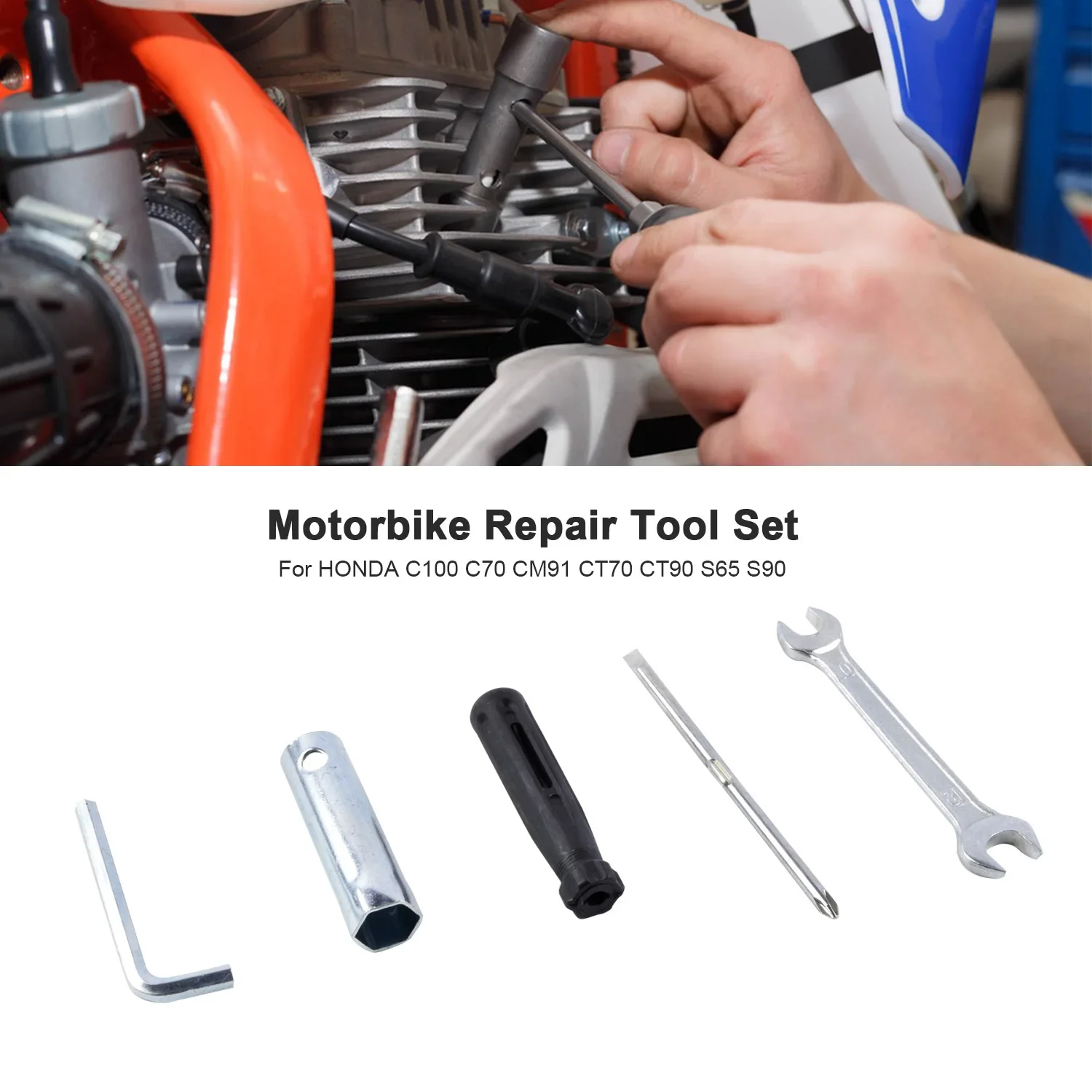 

5pcs Motorcycle Nos Tools Kit Pack For HONDA C100 C70 CM91 CT70 CT90 S65 S90 Accessories Durable Extra