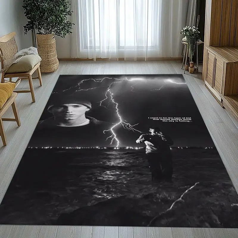 Rap God Slim Shady Eminem Hiphop Soft Non-Slip Large Area Rug for Living Room,Bedroom Playroom Carpet Mat for Sofa,Home Decor