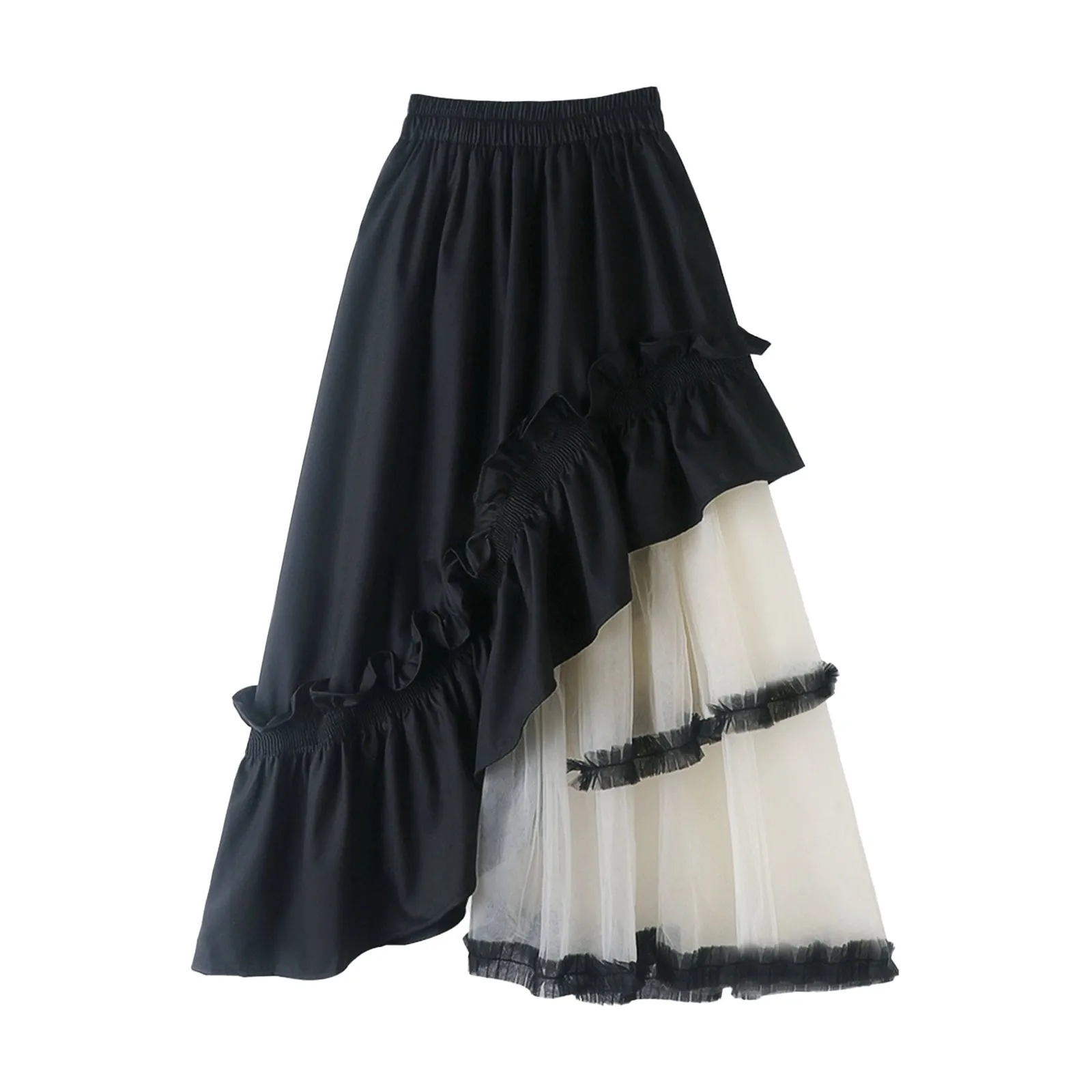 

Women's Design Sense Of Irregular Skirt Cake Skirt Long Umbrella Skirt Cargo Skirt