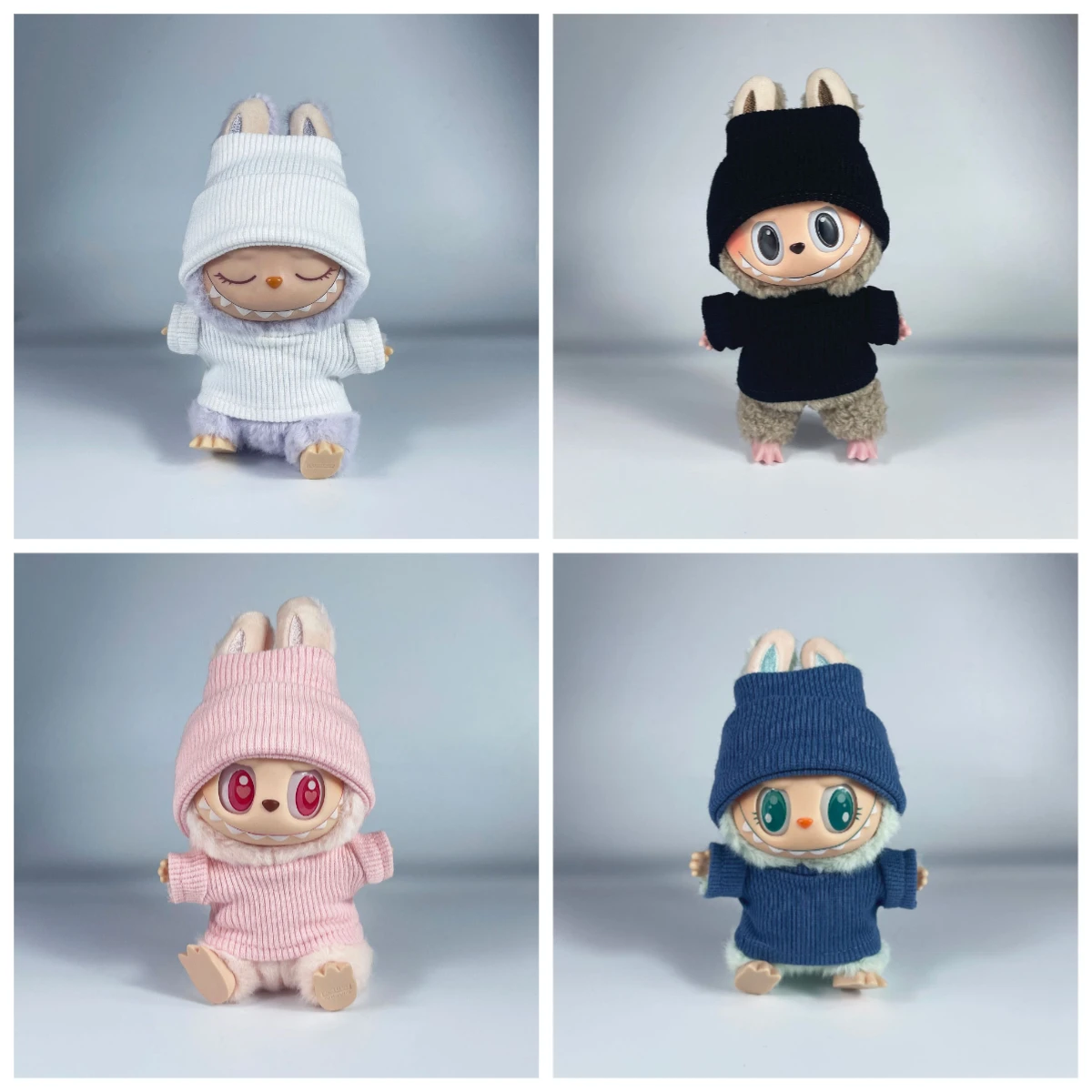 

2025 New Fashion Sweaters Doll Clothes Accessories for Labubu Multicolor Plush Hoodies Clothing DIY Toys for Birthday Gifts
