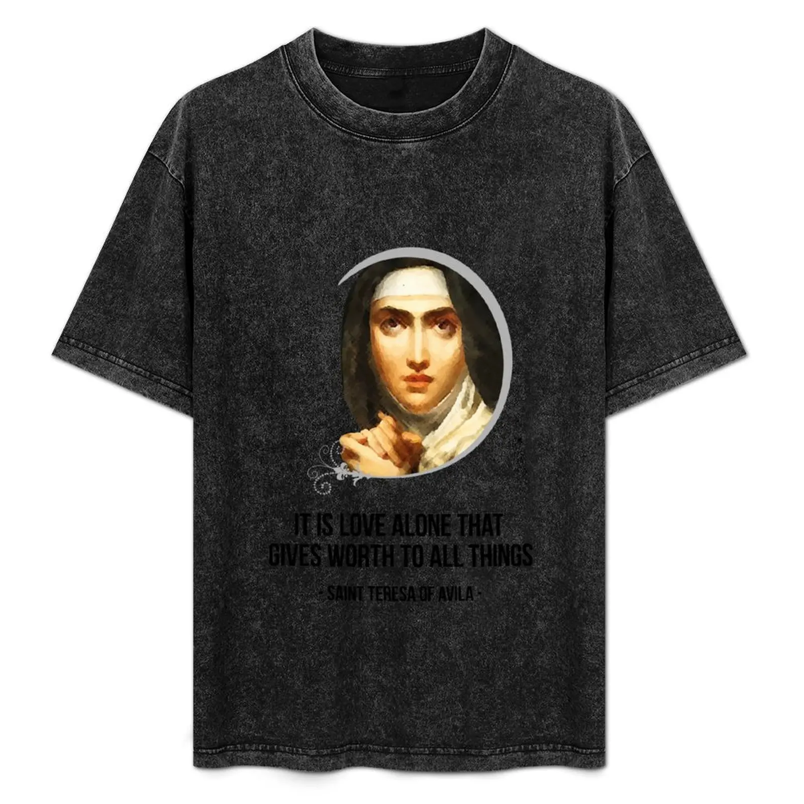 Love Gives Worth To All Things - St. Teresa of Avila Quote T-Shirt Breathable Mesh Panel T-Shirt