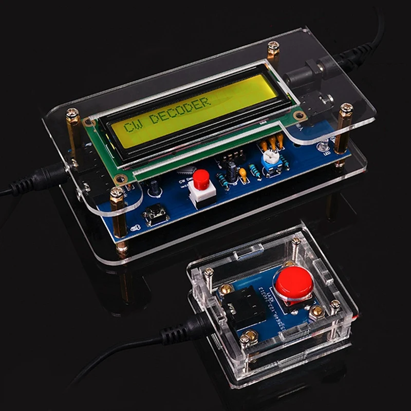 Cs decodificador de código morse, placa de circuito em massa, transmissor sem fio, receptor, kit eletrônico de prática de soldagem diy, plugue americano