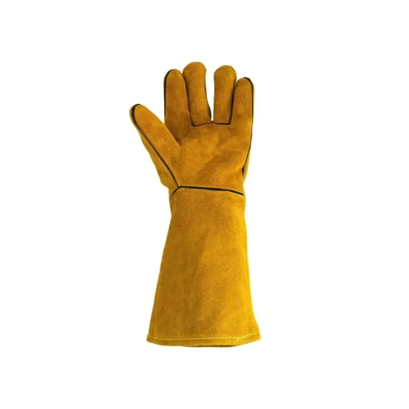 Cowhide Welding Gloves Heat Resistant Anti-scald Soft Wear-resistant Welder Protective Gloves for Welding Work Labor Protection