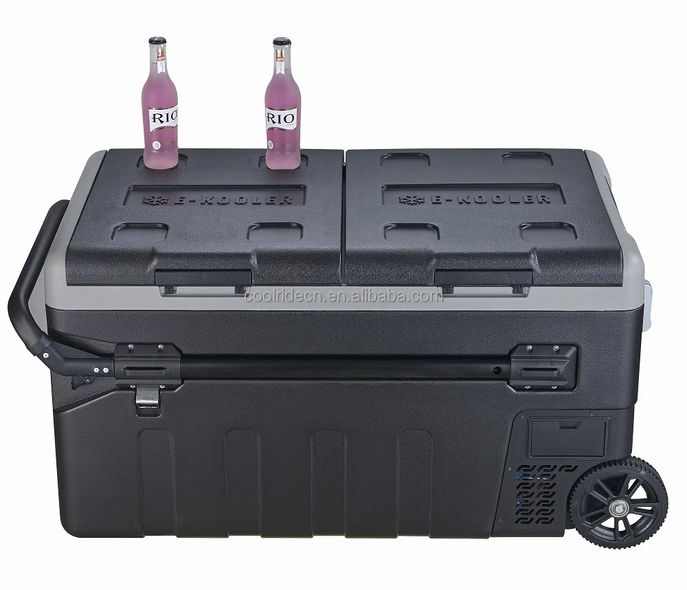 Car Fridges CoolRide 95L Portable Refrigerator Freezer 12/24V DC 110-240V AC Solar Trolley refrigerator