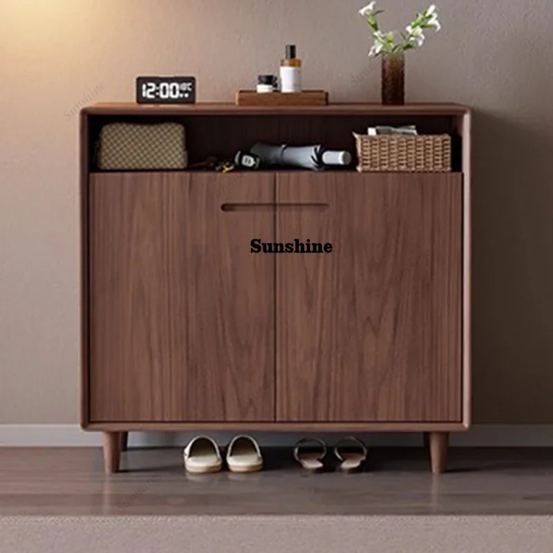 

Wooden Shoe Cabinet Luxury Organizer Storage Mobile Living Room Shoe Shelf Vertical Archivadores Shoemakers Furniture FT