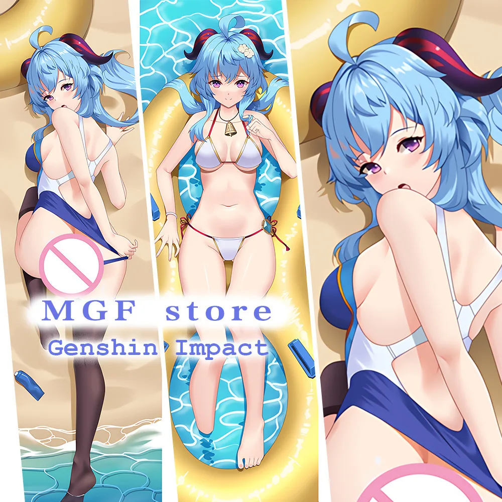 

Dakimakura Anime Genshin Impact Ganyu Cosplay Cushion Pillow Case Kawaii Girl 2WAY 2 Sides Print Body Pillowcase Cute Otaku Gift