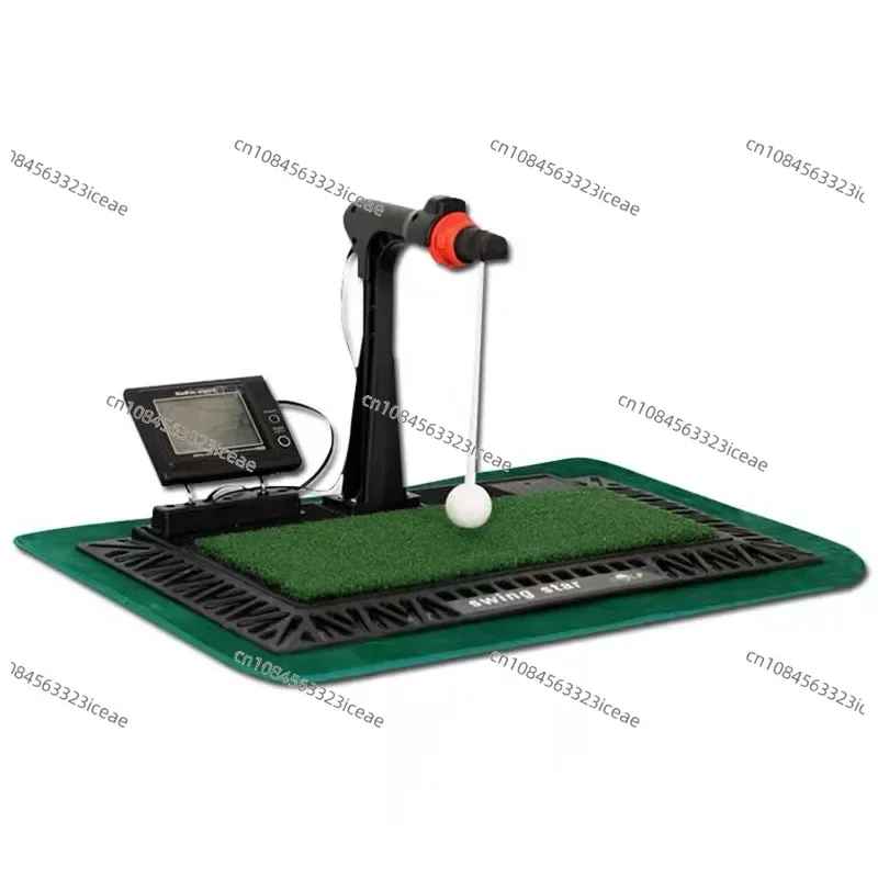 Indoor Digital Swing Practice Golf Swing Exerciser Trainer with English Panel Digital Screen & Auxiliary Voice Elite