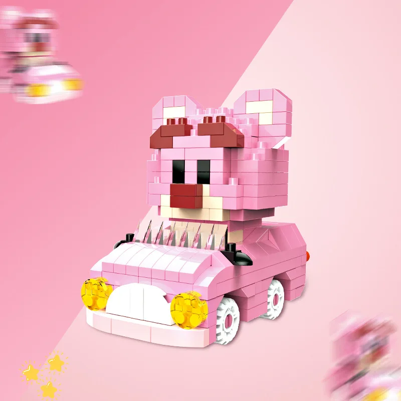 Hello Kitty Toy Building Blocks Melody Blocks Cartoon Character Kart Assembled Model building block Dolls Toys Children Gifts