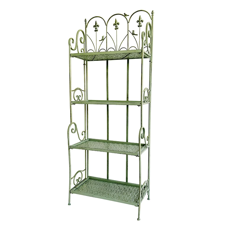 

American wrought iron flower rack, floor-to-ceiling outdoor garden courtyard balcony succulent rack outdoor multi-layer rack