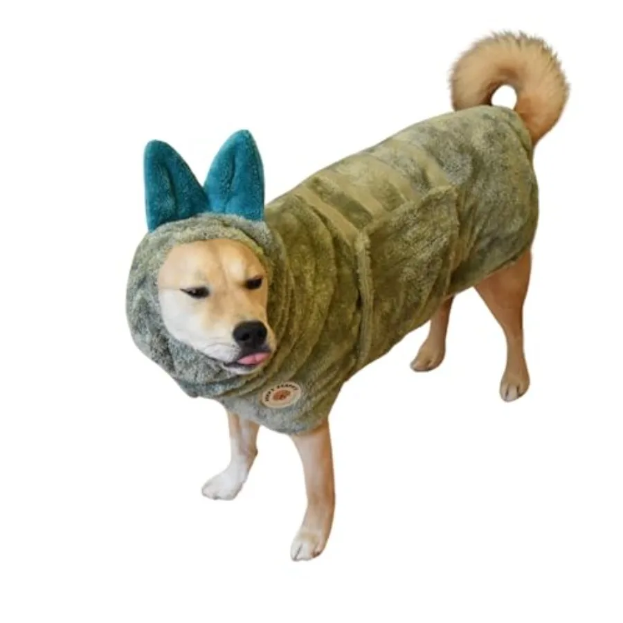 

DERPY CHAPPY Preiu Dog Towe Robe and Dog Bathrobe For Drying Dog ade in Korea uper Aborbent Quick and Adjustable Microfiber Bath T
