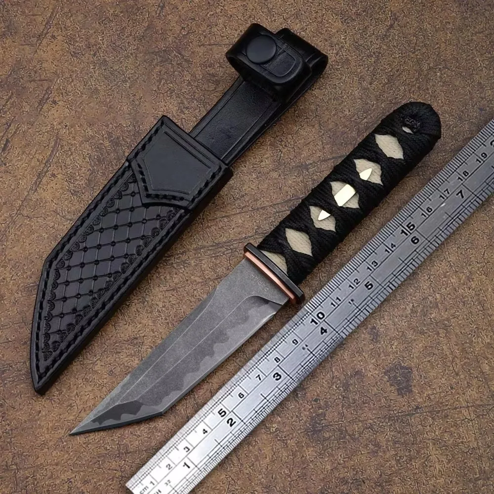 TURENZ Imported S35VN High Hardness Tactical Straight Knife Jungle Camping Self Defense Straight Knife