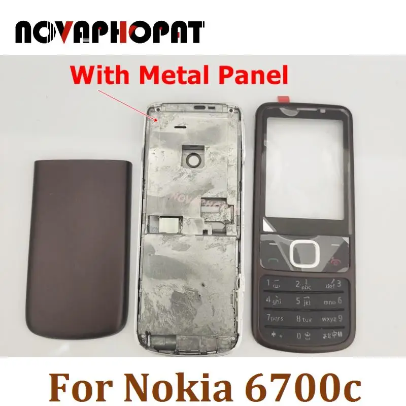 Screen Lens Faceplate Frame Middle Bezel For Nokia 6700c 6700 Classic  Battery Cover Back Rear Door Full Housing Keyboard Button