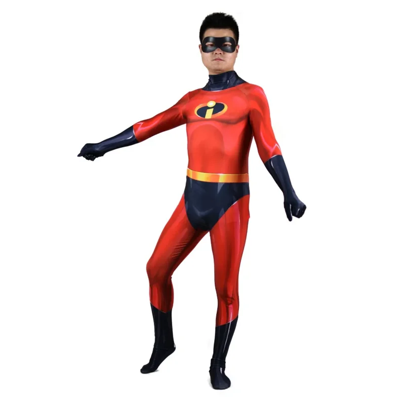 Clássico Mr Bob Super-herói Cosplay Zentai Bodysuit Macacões de Halloween Adultos Crianças