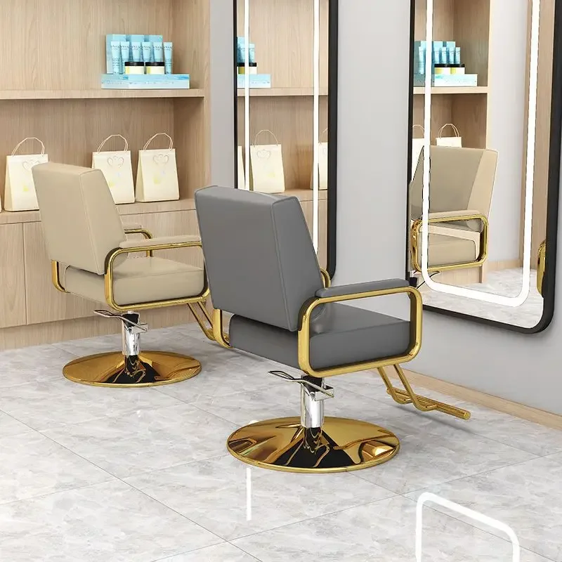 HK9 hairdressing chair Internet celebrity barber shop perm and dye hair salon special fashion lifting stainless steel hair cutti