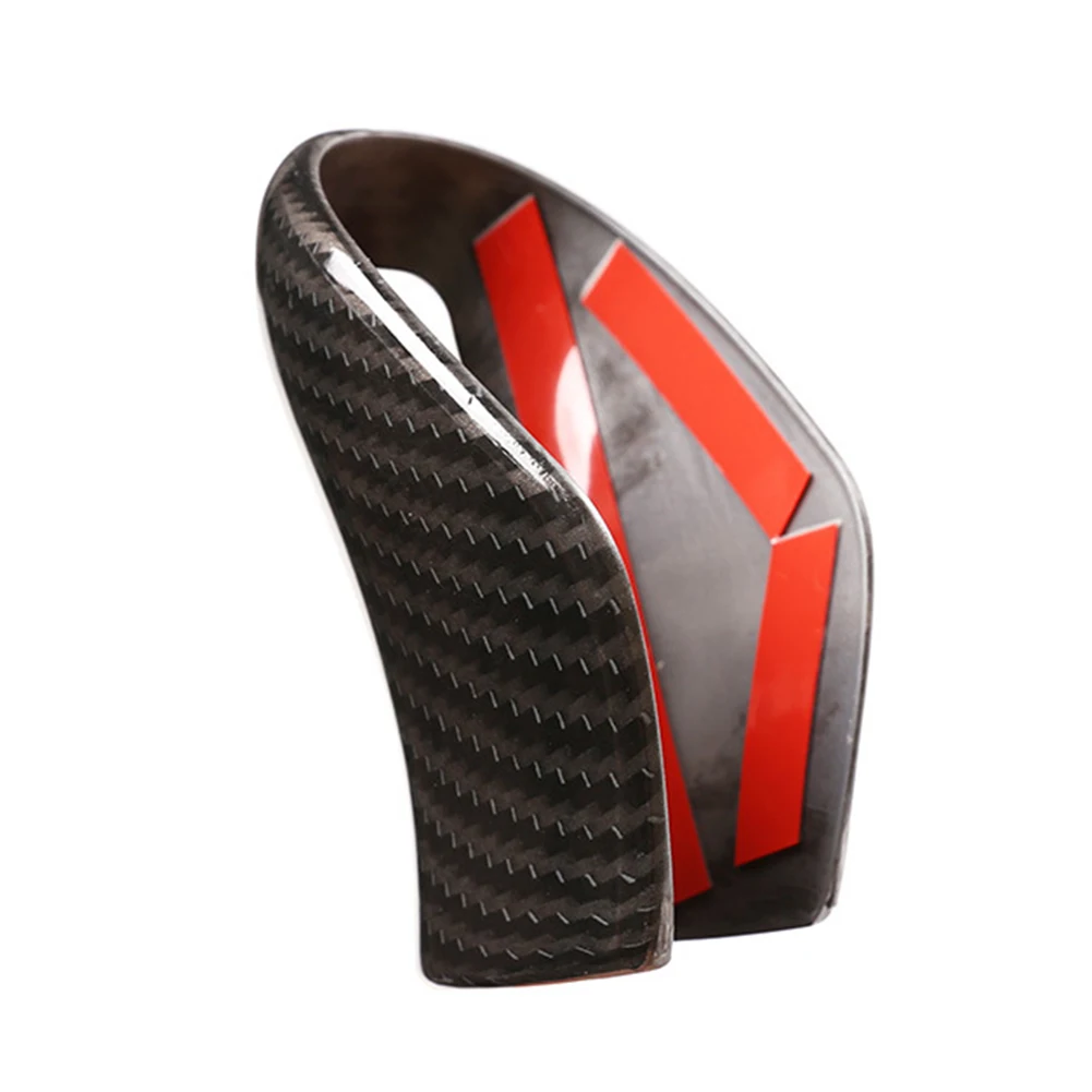 مقبض رأس تروس السيارة غطاء الكسوة لفولفو XC60 S60 V40 S80 2013 2017 في ألياف الكربون ABS نمط للتصفيف الداخلي #2