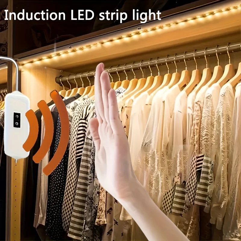 2835 Warm/White 5V USB Intelligent LED Strip Light with Motion Sensor,Suitable for Bedrooms,Kitchens,TV backlighting,Cabinets