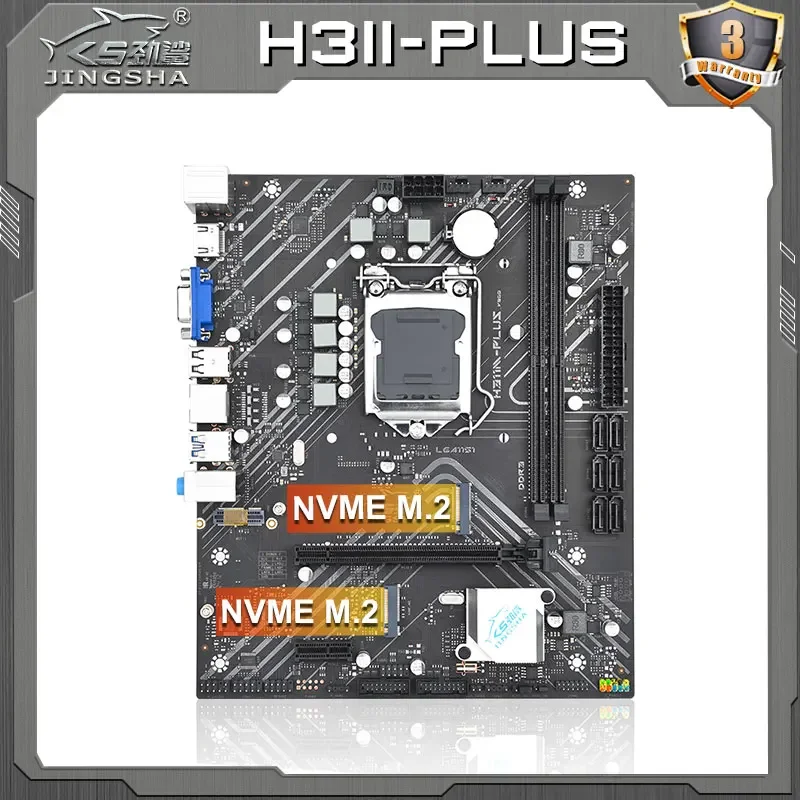 

JINGSHA H311M-PLUS motherboard LGA 1151 DDR4 placa mae support Core 6/7/8/9 generation processor Base Plate LGA1151