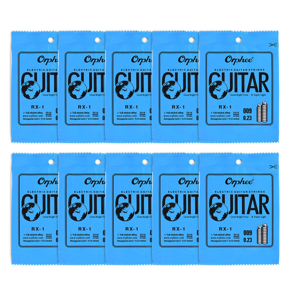 Orphee Single String Ersatz für akustische E-Gitarren saiten 10er Pack High Carbon Stahl kern & Nickel legierung super leicht – Detail 6