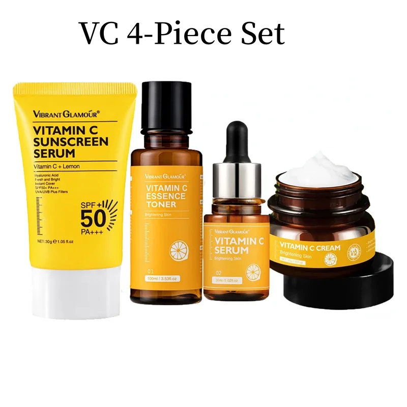 

VIBRANT GLAMOUR VC Sunscreen+Essence +Toner+Face Cream Sunscreen Refreshing And Moisturizing Not Greasy