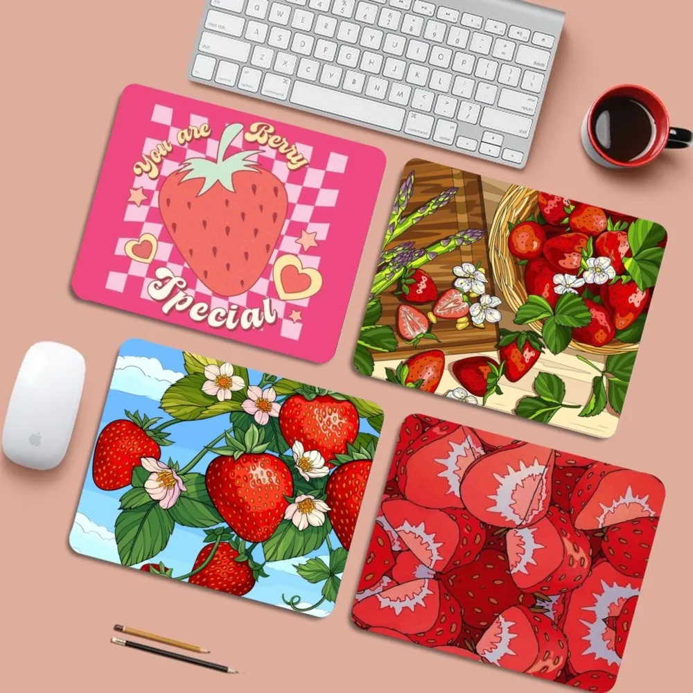 

Cute Japense Strawberry Mousepad 25x29cm Small Table Mat Student Mousepad Computer Keyboard Pad Games Pad Desk Mat