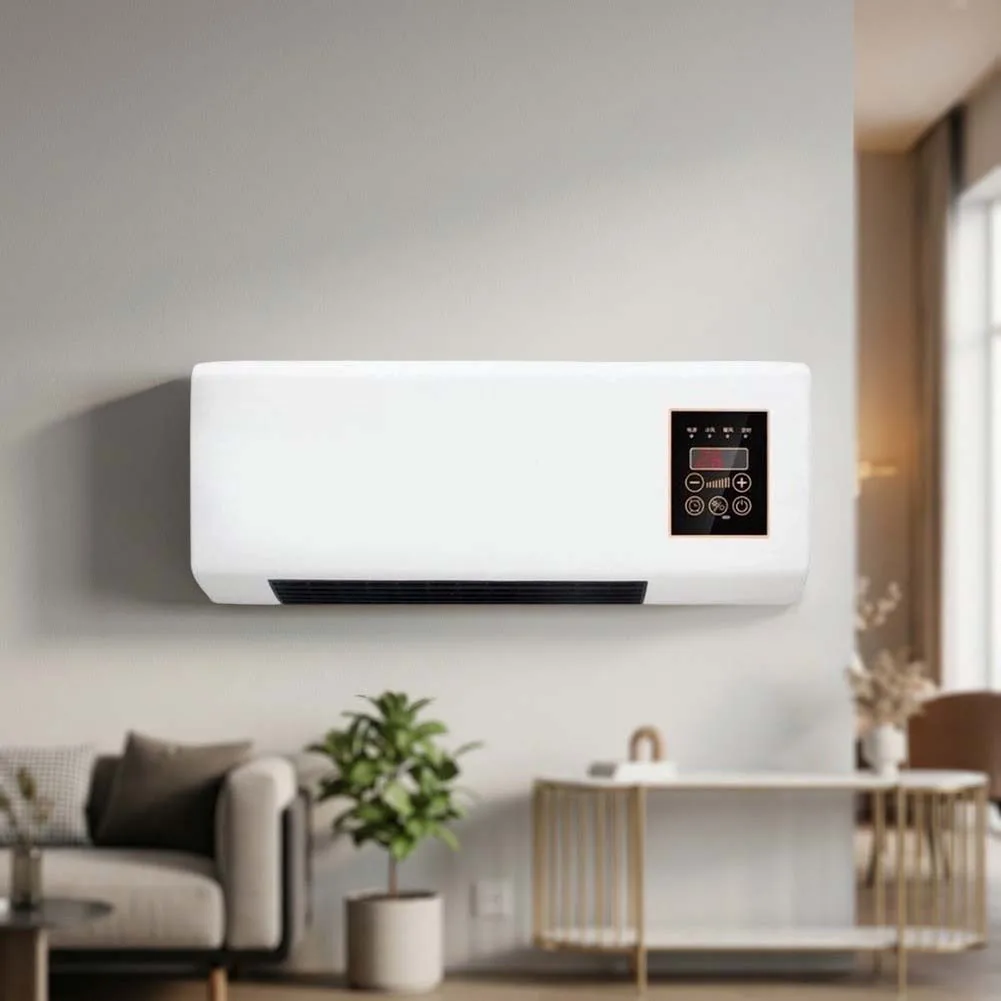 Wall-Mounted Air Conditioner with Integrated Heater for Combo Use 1800W Output 3-Speed Airflow Control 8-Hour Timer Function