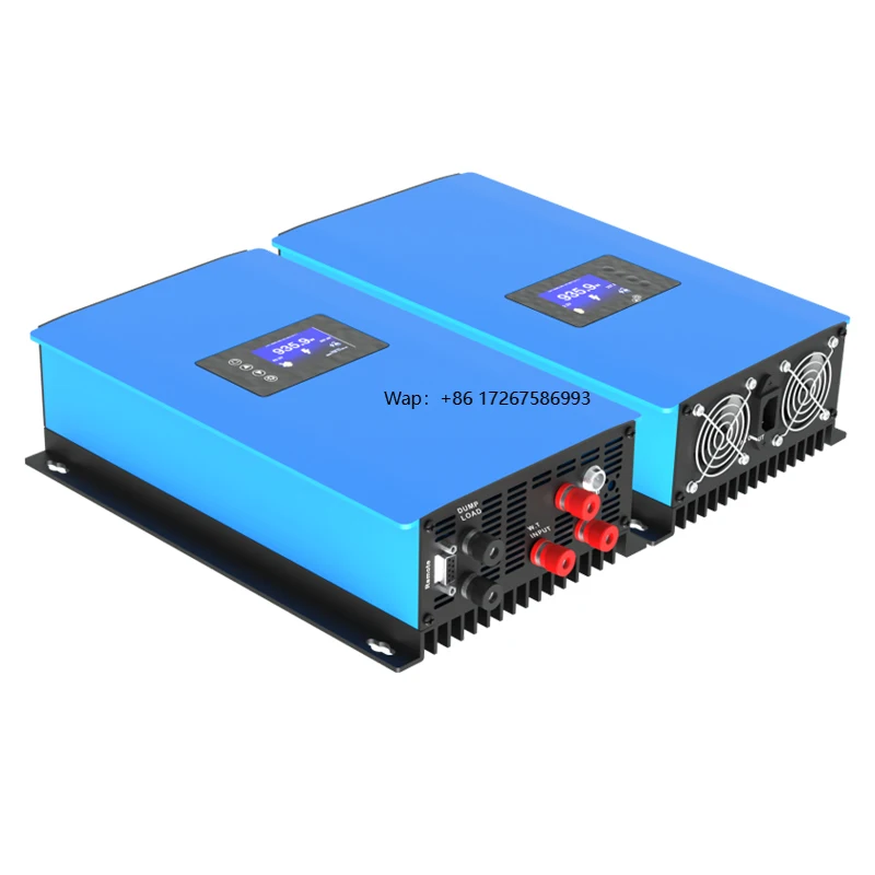 China Factory 2000 Watt Hybrid Solar Inverter Pure Sine Wave AC 45v to 90v MPPT Wind Turbine Inverter with WiFi Charger