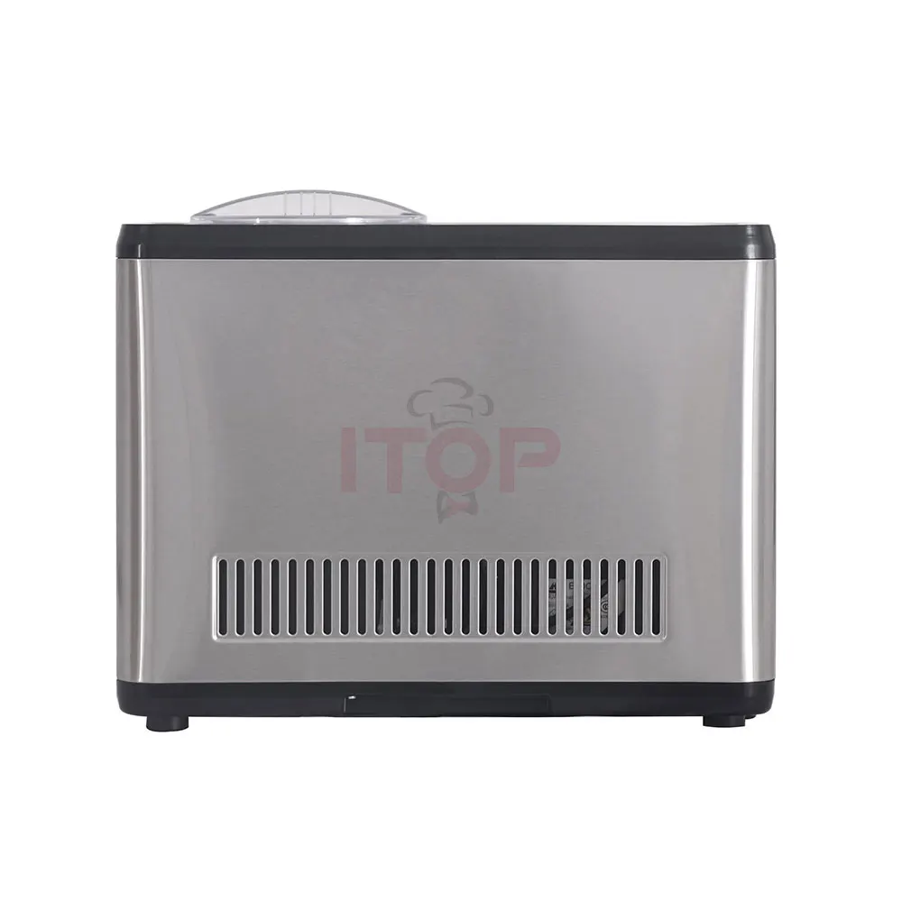 صانع جيلاتو منزلي صغير - آلة آيس كريم تبريد الهواء بقدرة 140 وات بسعة 1.5 لتر، صانعة حلوى مجمدة، عملية سهلة، تصميم مدمج)