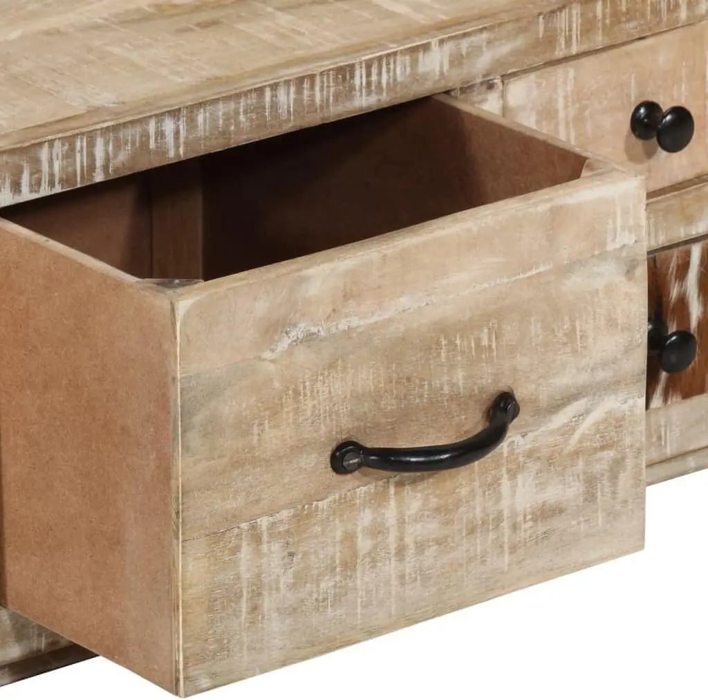 Coffee Table 35.4""X23.6""X11.8"" Solid Mango Wood, End Tables, Living Table, Center Tables For Living Room, Living Room