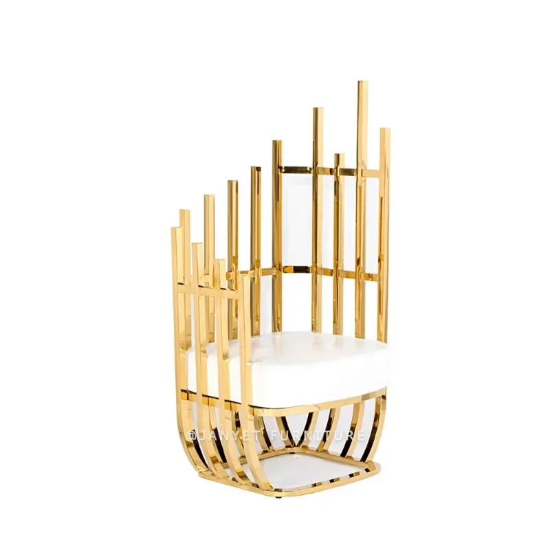 Новый дизайн, свадебный диван из нержавеющей стали золотого цвета для невесты и жениха