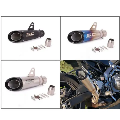 51-310mm Universal Motorcycle Exhaust Pipe Muffler Outlet for Yamaha Honda Suzuki Kawasaki Voge Sym KTM 125cc-1250cc Escape Tube